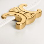 SMALL FLAP WALLER TRIOMPHE IN SHINY CALFSKIN WHITE - Image 5